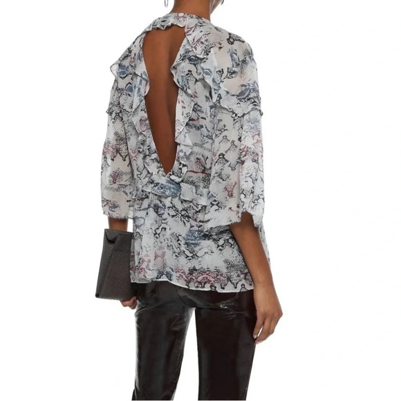 IRO Reopam Open-back Ruffled Blouse. Size 36/Small. - Picture 1 of 10